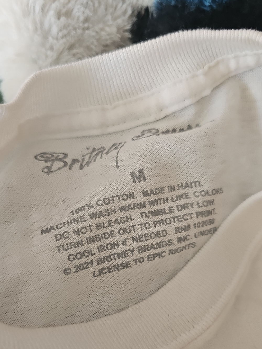 Britney Spears Blue Butterfly Shirt Size M - Picture 4 of 4